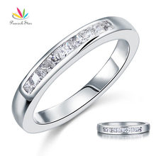 Peacock Star Princess Cut Solid 925 Sterling Silver Wedding Ring Band Jewelry CFR8071 2024 - buy cheap