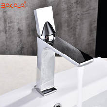 BAKALA Faucet Chrome And Black Faucet Cold And Hot Water Basin Faucet Basin Sink Mixer Tap Brass Made Deck Mounted BR-2018A27A 2024 - buy cheap