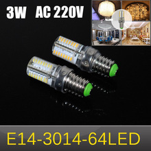 Высокое качество E14 Светодиодная лампа 3 Вт 220 В лампа кукурузное освещение 64 светодиода 3014 SMD прожектор хрустальные люстры бесплатная доставка 5 шт./лот 2024 - купить недорого