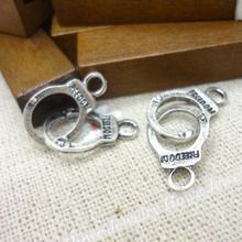 110 pcs Charms Handcuffs Pendant  Tibetan silver  Zinc Alloy Fit Bracelet Necklace DIY Metal Jewelry Findings 2024 - buy cheap