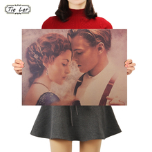 TIE LER Classic Movie Titanic Poster Kraft Paper Living Room Decorative Painting  Retro Bar Cafe Wall Sticker 50.5*35cm 2024 - buy cheap