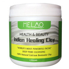 MELAO Indian Healing Bentonite Detox Clay 100% Natural Powder Face Body Deep Pore Cleansing Improves Rashes and Skin Conditions 2024 - buy cheap