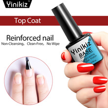 Yinikiz Base Coat & Top Coat Transparent UV Gel Nail Polish No Wipe Soak Off Long Lasting Nail Gel Varnish 2024 - buy cheap