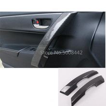 For Toyota Corolla Altis 2017 2018 2019 car body styling cover trim door inner handle armrest handrail frame panel 2pcs 2024 - buy cheap