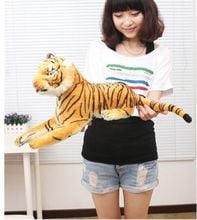 Lindo tigre de pelúcia boneca de brinquedo bonito do tigre amarelo simulaiton tigre criativo dom boneca cerca de 50 cm 0430 2024 - compre barato