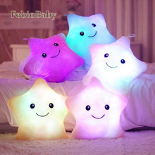 5 Colors for Choose Luminous Pillow Star Cotton Cushion Colorful Glowing Pillow Plush Doll Led Light Toys Gift For kids Sleeping 2024 - buy cheap