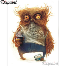 Dispaint Full Square/Round Drill 5D DIY Diamond Painting "Cartoon owl scenery" Embroidery Cross Stitch 5D Home Decor A11468 2024 - buy cheap