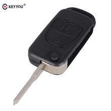 KEYYOU Flip Folding Remote Key Shell With HU64 Blade For Mercedes Benz ML C CL S SL SEL 3 Button Switchblade Auto Key Cover Case 2024 - buy cheap
