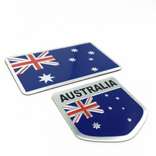 3D Aluminum Australia Flag Emblem Badge Car Styling Motorcycle Sticker Decal Universal for Peugeot Ford Opel Vauxhall Buick 2024 - buy cheap