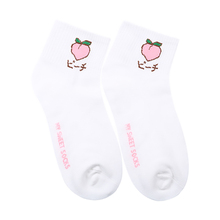Calcetines de algodón para mujer, calcetín con estampado de texto japonés, diseño de fruta de colores, estilo Harajuku, moda urbana 2024 - compra barato