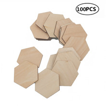 Formas de recorte hexagonales de madera sin terminar para fiesta, boda, hogar, manualidades, 20mm, 100 pulgadas, 0,78 Uds. 2024 - compra barato