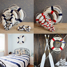 Studio Props Wall Hanging Fashion  Hand Made Nautical Home Decor   Life Buoy Crafts Living Room Decoration 2024 - buy cheap