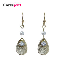 Carvejewl-pendientes de perlas esmeriladas para mujer, colgante de cristal de imitación, joyería coreana, novedad, venta al por mayor 2024 - compra barato