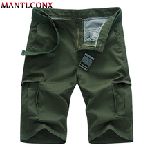 MANTLCONX-pantalones cortos militares para hombre, Shorts masculinos de algodón, holgados, informales, de marca, para el verano, 2020 2024 - compra barato