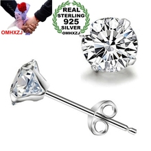 OMH wholesale Fashion jewelry Four claws crystal 925 sterling silver Stud earrings YS45 2024 - buy cheap