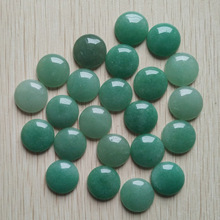 Cabujones redondos de Aventurina verde natural, cuentas de piedra de 20mm, 20 unids/lote, venta al por mayor, 2016 2024 - compra barato