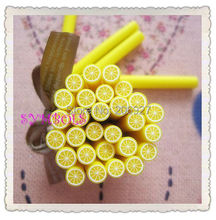 5pcs A-06 5mm Cute Lemon Fruit Cane Fancy Nail Art Polymer Clay Cane Nail Art Decoration 2024 - buy cheap