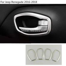 Trinco de porta de carro estilizado, aço inoxidável, 4 unidades, para jeep renegade 2016, 2017, 2018, 2019, 2020 2024 - compre barato