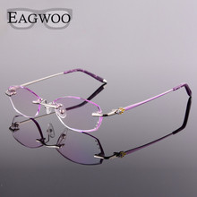 Gafas de acetato de aleación de Metal para mujer, anteojos fotocromáticos con prescripción sin montura para miopía de lectura, con lentes de Color 258058 2024 - compra barato