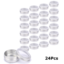 Empty Aluminium Cosmetic Container Pots Jar Tins Silver Clear Top View Window Makeup DIY Cream Cosmetic Box 2024 - buy cheap