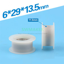 SWMAKER 1pcs Nylon 6*29*13.5mm poly formaldehyde H POM type groove belt pulley package glue embedded 626 bearing 2024 - buy cheap