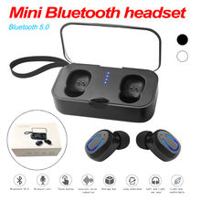 Mini Bluetooth Earphones 5.0 T18S Invisible TWS Mini Wireless Earbuds Stereo Deep Bass Headset with charging box Portable 2024 - buy cheap