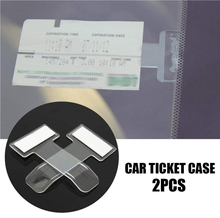 Автомобильный зажим для парковочных билетов из углеродного волокна для megane 3 bmw e46 mitsubishi outlander toyota yaris hyundai i40 bmw e91 2024 - купить недорого