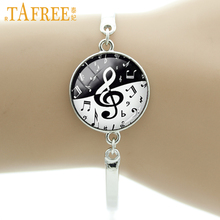 TAFREE Brand fashion yin yang music treble clef wave bracelet charming musical note musician jewelry vintage men women gift T610 2024 - buy cheap