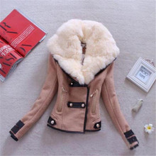 Autumn Winter Large Size 2XL Short Jacket Coat Double-breasted With Fur Collar Button Coats Jackets British College Wind Jacket 2024 - buy cheap