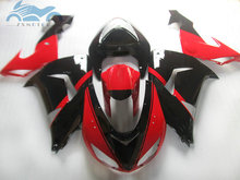 Новый комплект обтекателей для мотоциклов Kawasaki Ninja ZX 10R 06 07 красный черный Обтекатели ZX10R 2006 2007 Вторичный рынок кузов QC21 2024 - купить недорого