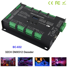 BC-632, controlador decodificador de DMX-PWM de 32 canales DC5V-24V voltaje constante DIM /CT /RGB /RGBW 4 modos interruptor led controlador de tira 2024 - compra barato