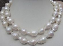 HUGE 12-18MM NATURAL AAA SOUTH SEA WHITE BAROQUE PEARL NECKLACE 35 INCH 2024 - buy cheap