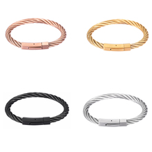 IJB0529 2018 New Arrive Triple Many Stackable Cable Wire Twisted Bangle Bracelets Fashion Women's Men's Cuff Bracelet 2024 - buy cheap