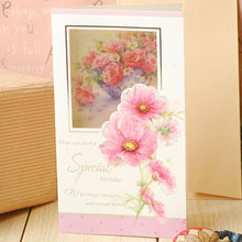 Бумажные поздравительные открытки с днем рождения для друзей, цветочные поздравительные открытки, поздравительные открытки с днем рождения 2024 - купить недорого
