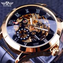 Winner 2016 Male Wrist Watch Luxury Skeleton Mens Watches Top Brand Luxury Automatic Watch Small Dial Golden Case Fashion Casual 2024 - buy cheap