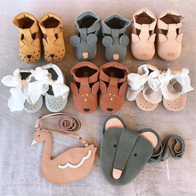 EnkeliBB/детская обувь из кожи с животными; Обувь из натуральной кожи для новорожденных; Обувь для малышей с пандой/медведем/кроликом; Австралийская Брендовая детская обувь 2024 - купить недорого