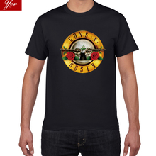 2019 рок одежда пистолеты и футболки с принтом GUNS N Roses мужские летние 100% хлопок рок группы Уличная одежда для мужчин футболка пистолеты розы мужские футболки для мужчин 2024 - купить недорого