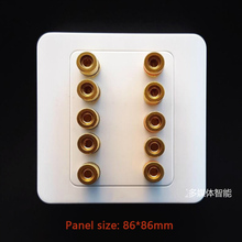 2pcs/lot 86 type speaker binding post ten hole sound seat 5 group socket panel banana seat 2024 - buy cheap