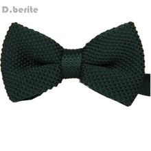 Men's Dark Green Double Layer Classical Bowtie Knit Knitted Pre Tied Bow Tie Groom Wedding Party ZZBW005 2024 - buy cheap