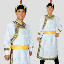 Disfraz mongol blanco sin sombrero para hombre, ropa de china de verano, de manga larga ropa nacional, para festival 2024 - compra barato