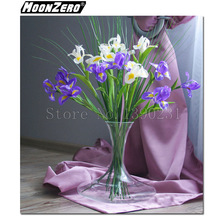 Flor DIY pintura de diamante florero punto de cruz cristal cuadrado completo resina de diamante bordado mosaico decoración del hogar WYZ188118 2024 - compra barato