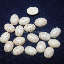 50 Pieces/Lot White Turquoisee Cabochon Oval Shape Beads Accessories For Earring or Pendant  Size 20x30mm 2024 - buy cheap