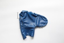 Blue color latex hoods bdsm with front and back zippers for adults 2024 - buy cheap