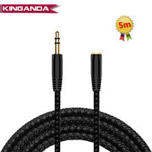 3.5mm Jack Male to Female AUX Cable 5m Headphone Extension Cable Audio Stereo Extender Cord Earphone 3.5 mm Cloth Cable 2024 - buy cheap