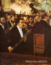 Pinturas al óleo retrato Orquesta de la ópera por Edgar Degas arte moderno alta calidad pintado a mano 2024 - compra barato
