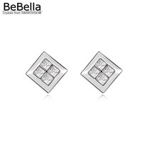 BeBella square crystal stud earrings made with Swarovski Elements 2024 - buy cheap
