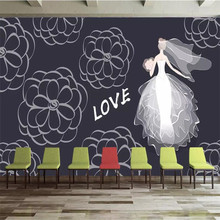 Mural de papel tapiz personalizado de papel pintado con foto 3D, a la moda, para chica, tienda de ropa, salón de belleza, cosméticos, mural de papel de pared 2024 - compra barato