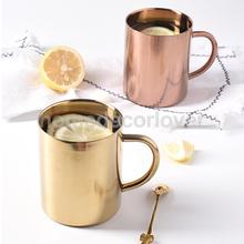 Stainless Steel Double Wall Insulated Cup Water Coffee Mug 400ml Rose Gold 2024 - buy cheap