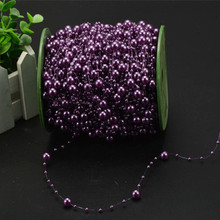 60m Purple 8 + 3 Imitation Pearl Fishing Line Beads ABS Wedding Decoration  Home Decor Party Hair Accessories 2024 - buy cheap