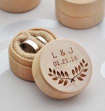 Caja personalizada para guardar anillos para parejas, caja de madera para guardar anillos de boda, regalo de fiesta de compromiso 2024 - compra barato